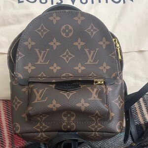 Louis Vuitton Monogram Mini Backpack with Gold Zipper